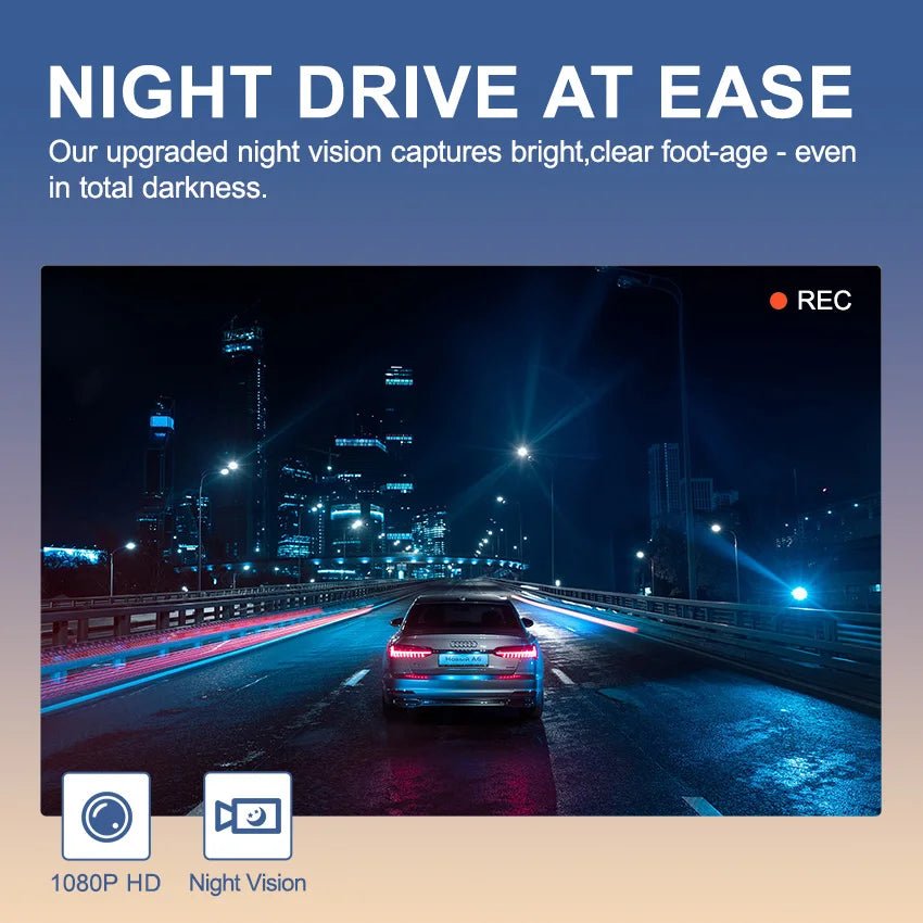 4-Channel Rearview Mirror Dash Camera 360° Recording Car DVR Interior WiFi App 1080P Night Vision 24H Parking Monitor - Velvet Haven