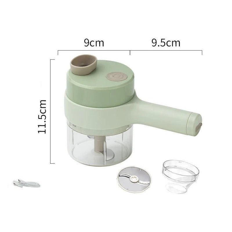 4-in-1 Cordless Electric Vegetable Cutter & Food Chopper Set - Velvet Haven