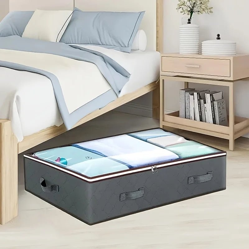 4-Piece Under-Bed Storage, 90-Liter Foldable Wardrobe Storage Box and Under-Bed Storage Bin - Velvet Haven