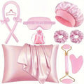 4/12-Piece Heatless Curling Kit with Sleep Mask & Shower Cap - Velvet Haven