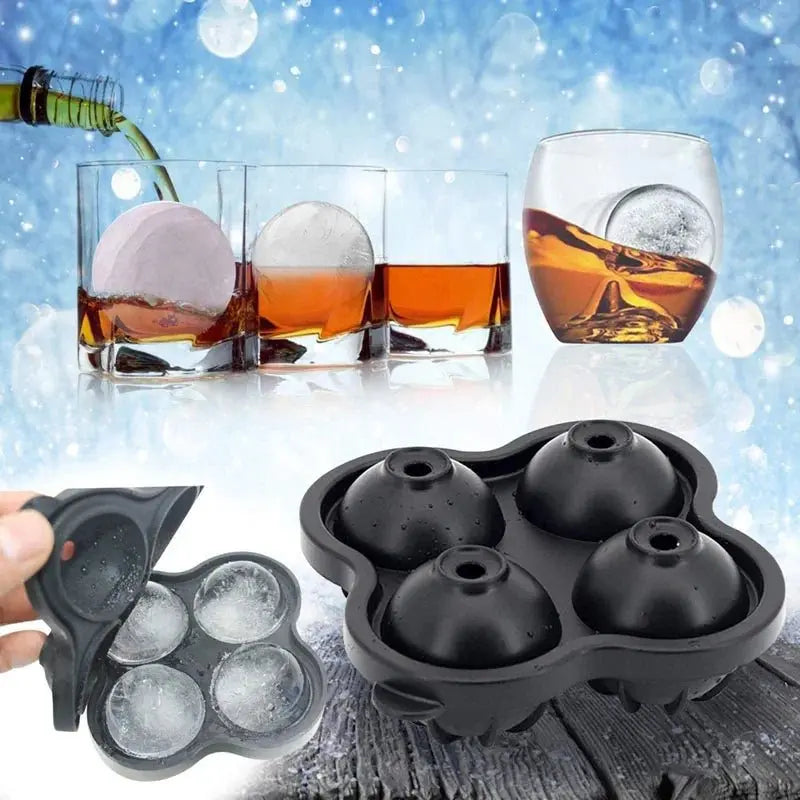 4/6/8Grid Ice Ball Maker Silicone Ice Cube Mold Tray DIY Freeze Ice Maker Kitchen Barware Tools Perfect for Freezer Cocktail - Velvet Haven