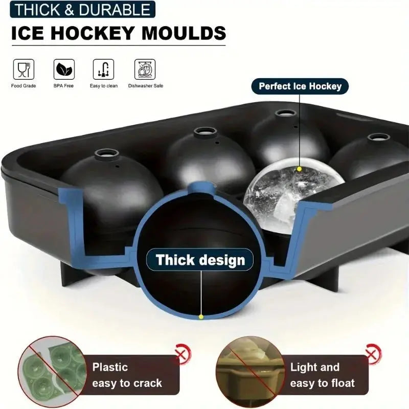4/6/8Grid Ice Ball Maker Silicone Ice Cube Mold Tray DIY Freeze Ice Maker Kitchen Barware Tools Perfect for Freezer Cocktail - Velvet Haven