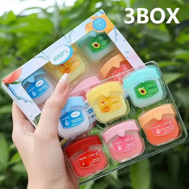 4/6/8pcs Fruit Series Lip Balm Set Set Moisturizing Refreshing Non-sticky Anti-Cracked Lip Mask Vaseline for Lips Makeup - Velvet Haven