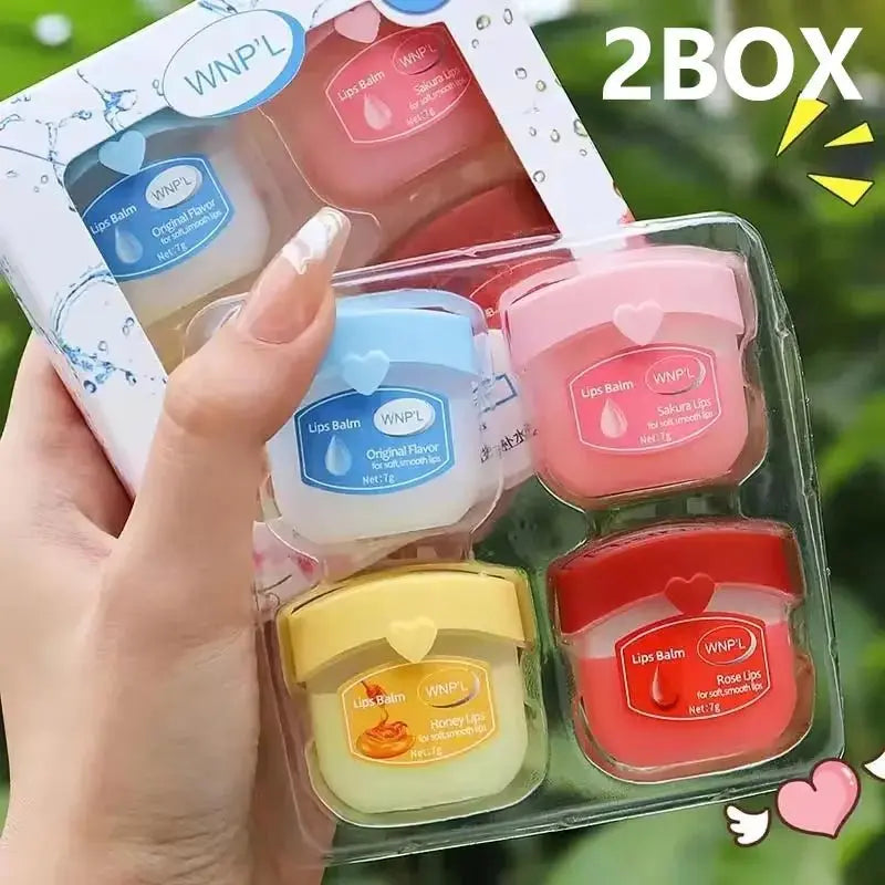 4/6/8pcs Fruit Series Lip Balm Set Set Moisturizing Refreshing Non-sticky Anti-Cracked Lip Mask Vaseline for Lips Makeup - Velvet Haven