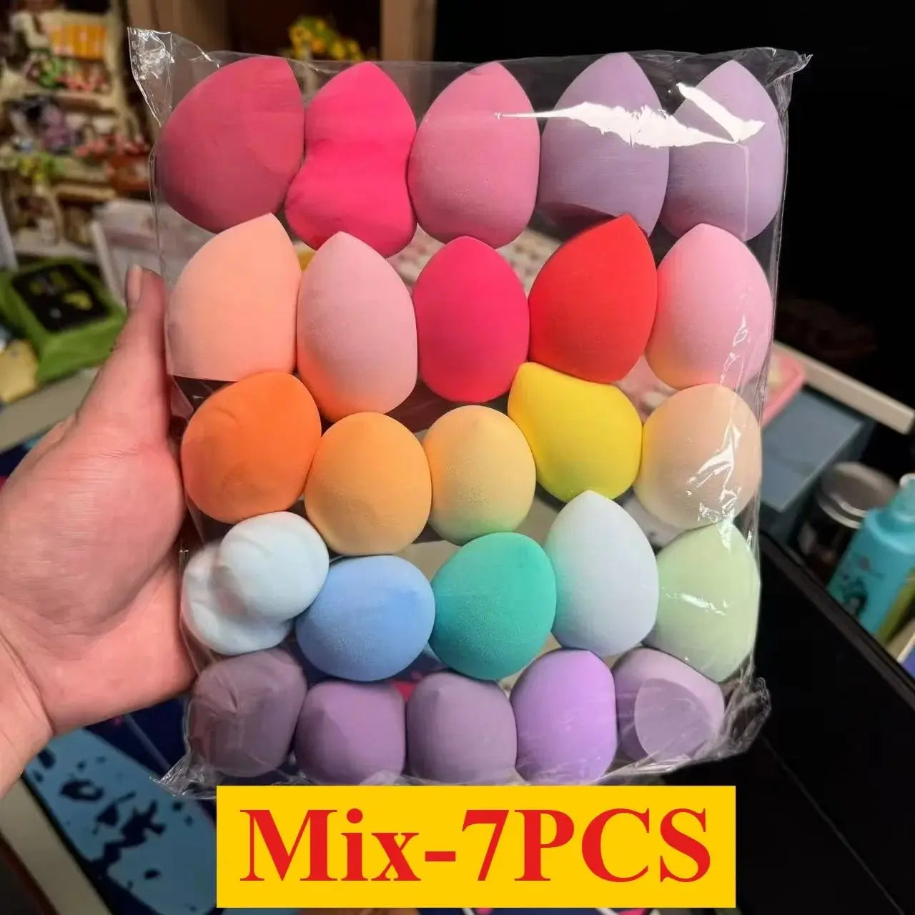 4/7/18piece makeup sponge set suitable for liquid BB cream powder application makeup egg dry wet dual-use powder puff girl - Velvet Haven