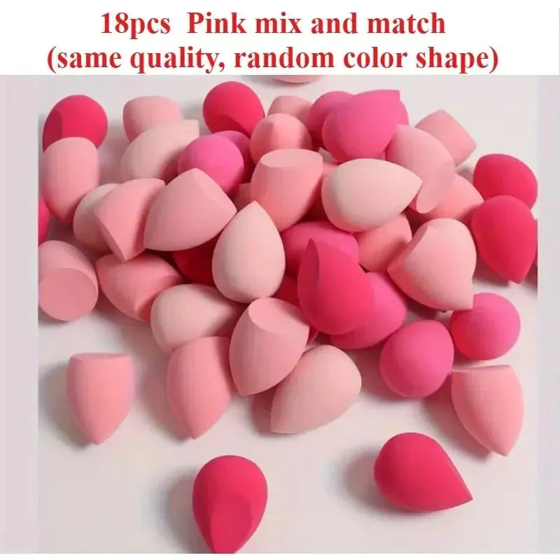 4/7/18piece makeup sponge set suitable for liquid BB cream powder application makeup egg dry wet dual-use powder puff girl - Velvet Haven
