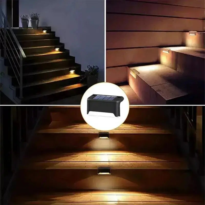 4/8/12Pcs Solar Deck Lights Outdoor Waterproof LED Fence Lights Step Garden Decorate Lamp for Patio Stairs Railing Pathway - Velvet Haven