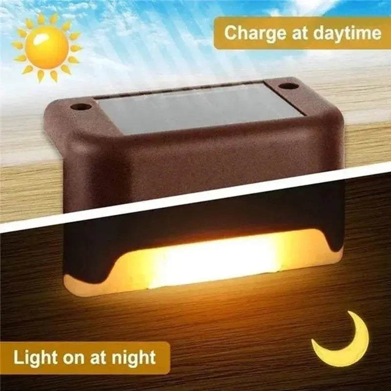4/8/12Pcs Solar Deck Lights Outdoor Waterproof LED Fence Lights Step Garden Decorate Lamp for Patio Stairs Railing Pathway - Velvet Haven