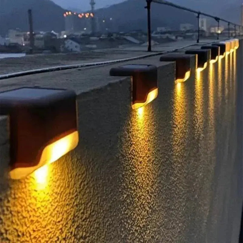 4/8/12Pcs Solar Deck Lights Outdoor Waterproof LED Fence Lights Step Garden Decorate Lamp for Patio Stairs Railing Pathway - Velvet Haven
