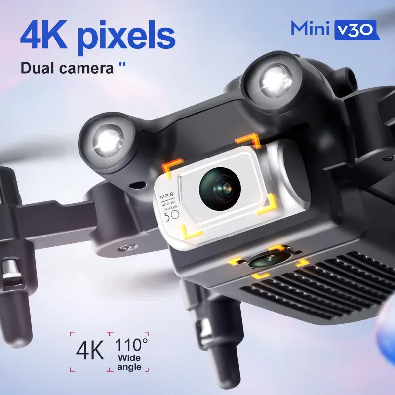 4DRC V30 Foldable Mini Drone with Optional HD Camera and WiFi FPV - Velvet Haven