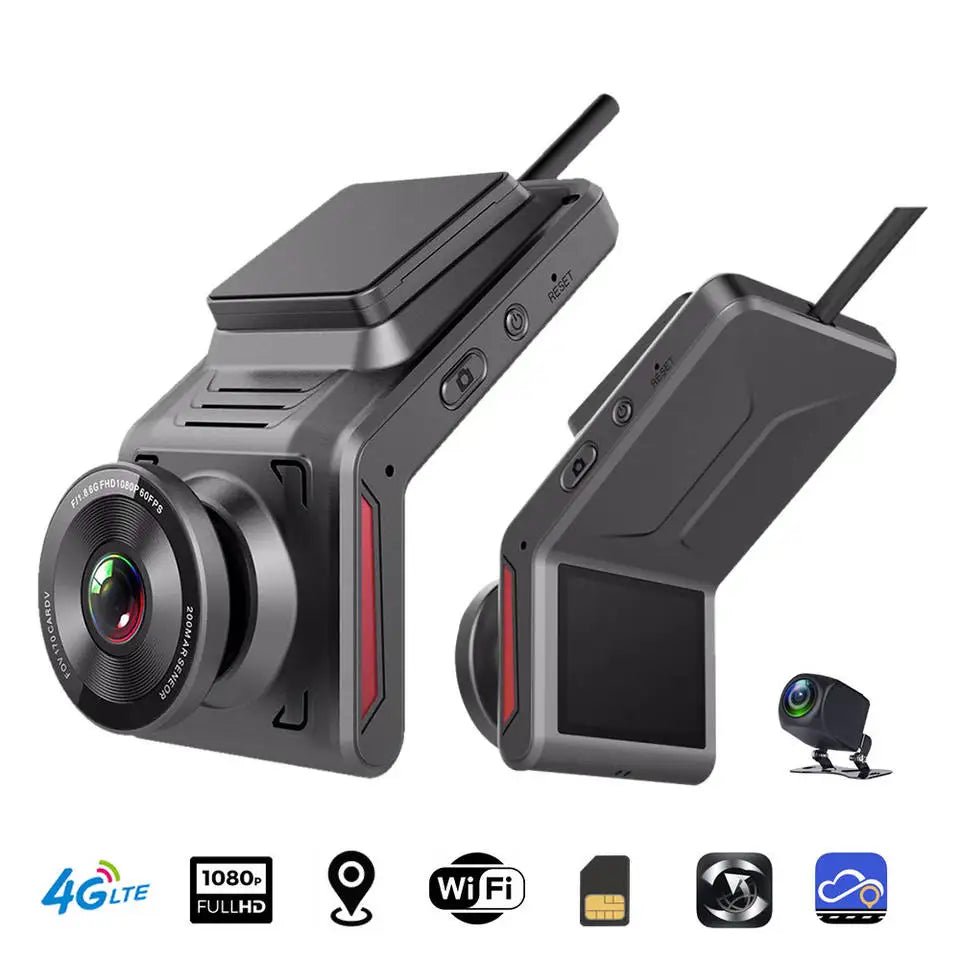 4G Hidden Dash Cam GPS Tracking Support Live Remote Monitoring With Two Camera Video Recording FHD 1080P WiFi Hotspot - Velvet Haven