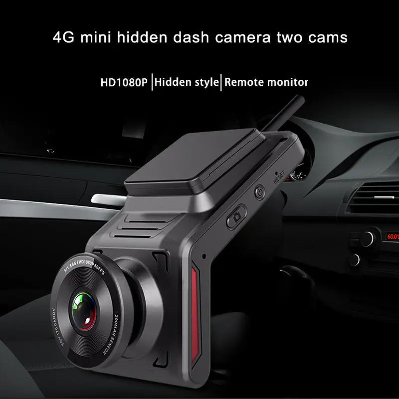 4G Hidden Dash Cam GPS Tracking Support Live Remote Monitoring With Two Camera Video Recording FHD 1080P WiFi Hotspot - Velvet Haven