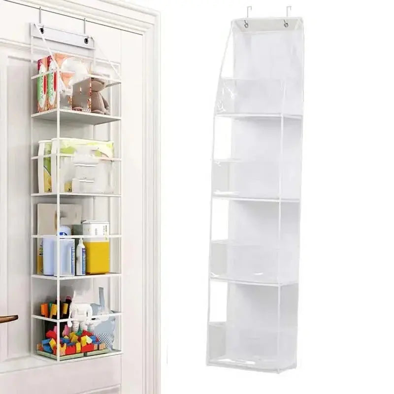 4Layer Storage Bag Foldable Hanging Organizers for Bathroom Behind Door Snacks Toys Clothes Storage Accessories Closet Organizer - Velvet Haven