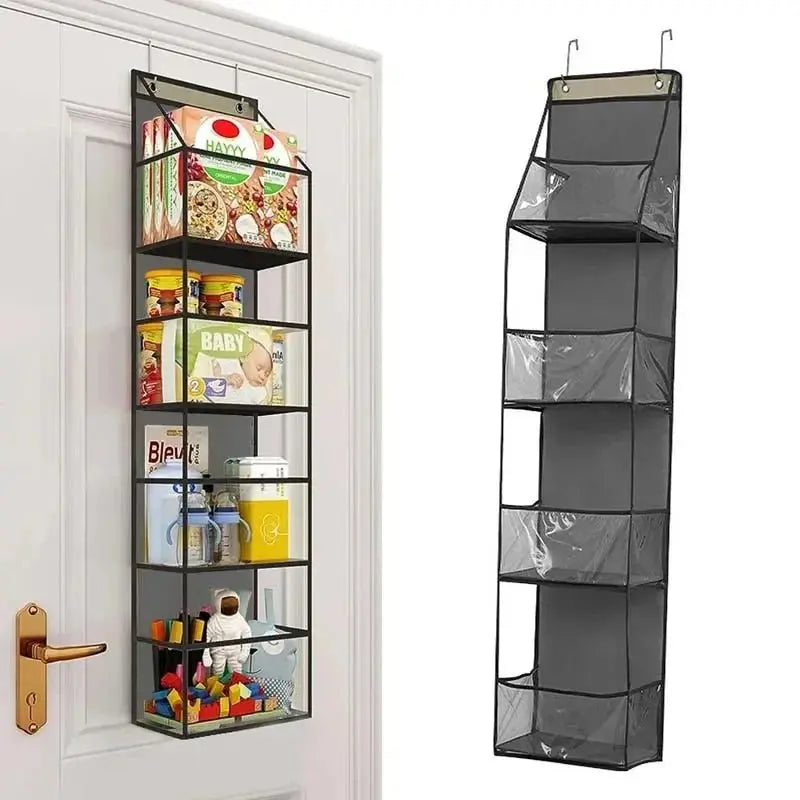 4Layer Storage Bag Foldable Hanging Organizers for Bathroom Behind Door Snacks Toys Clothes Storage Accessories Closet Organizer - Velvet Haven