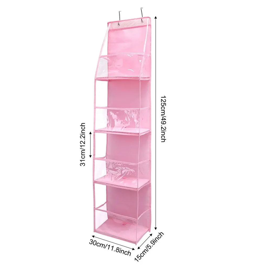 4Layer Storage Bag Foldable Hanging Organizers for Bathroom Behind Door Snacks Toys Clothes Storage Accessories Closet Organizer - Velvet Haven