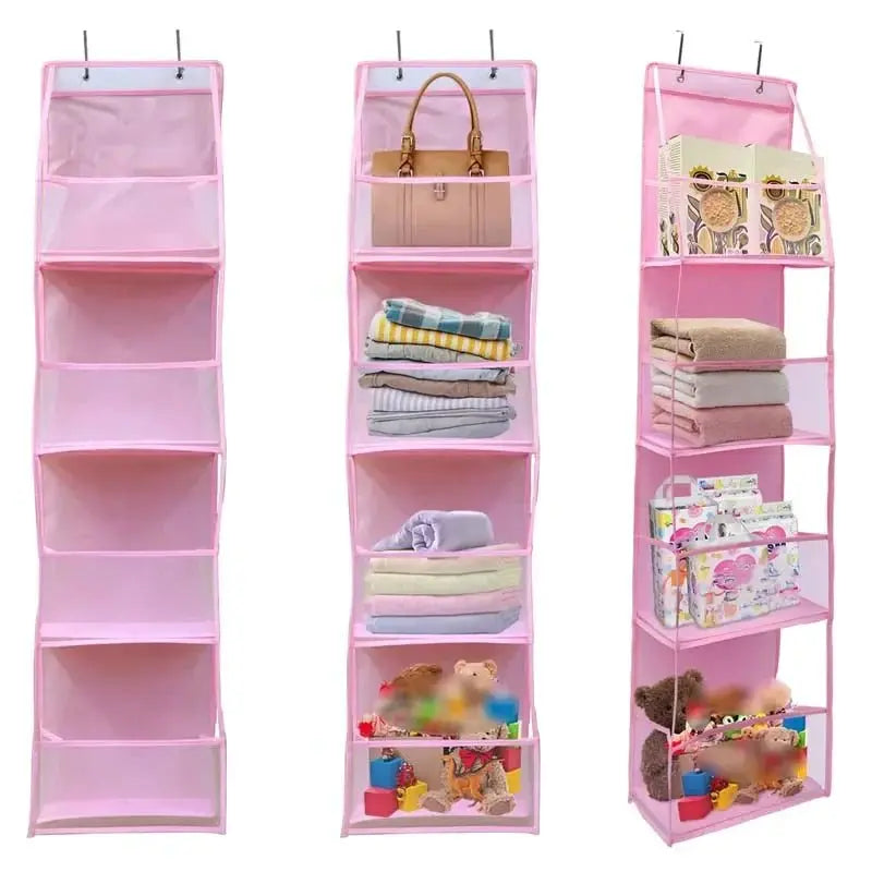 4Layer Storage Bag Foldable Hanging Organizers for Bathroom Behind Door Snacks Toys Clothes Storage Accessories Closet Organizer - Velvet Haven