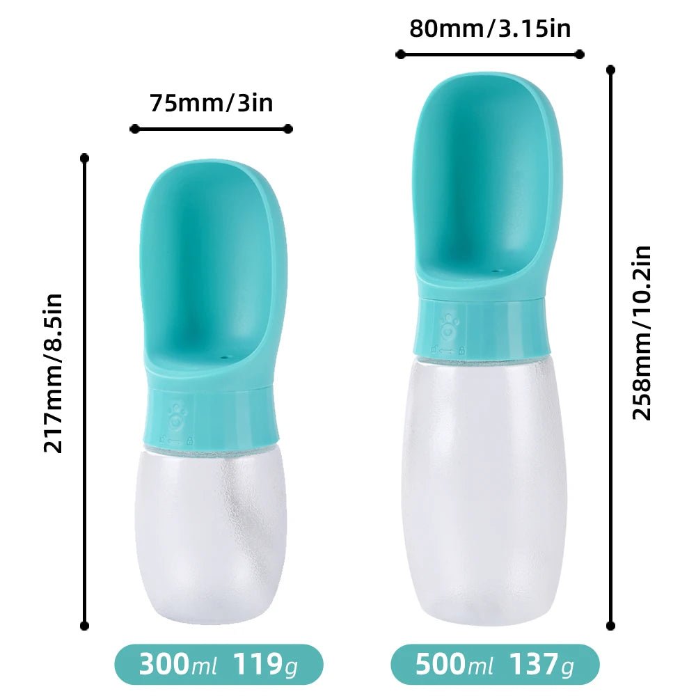 500ml Portable Dog Water Bottle with Drinking Bowl for Travel - Velvet Haven