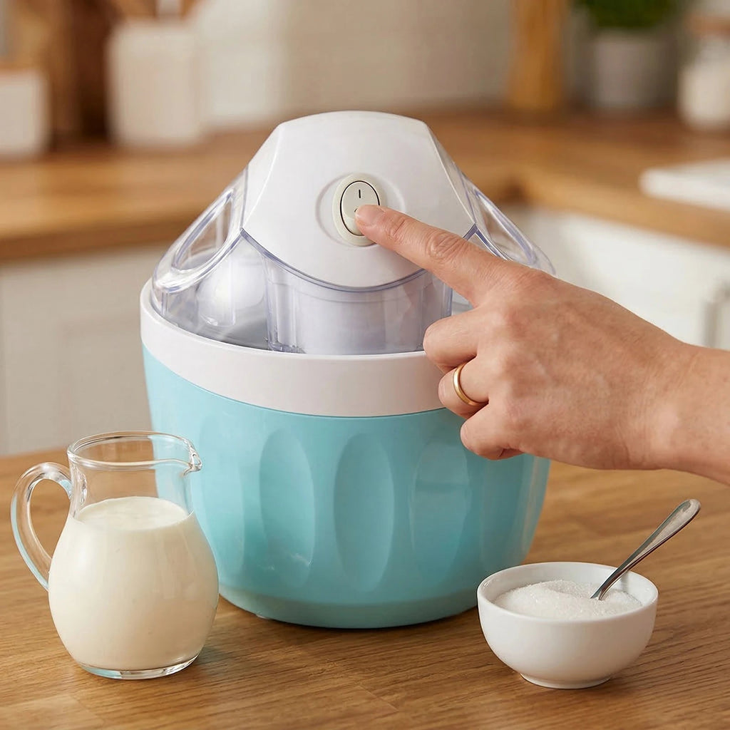 500ml Mini Electric Ice Cream Maker - One-Touch Personal Frozen Dessert Machine - Velvet Haven