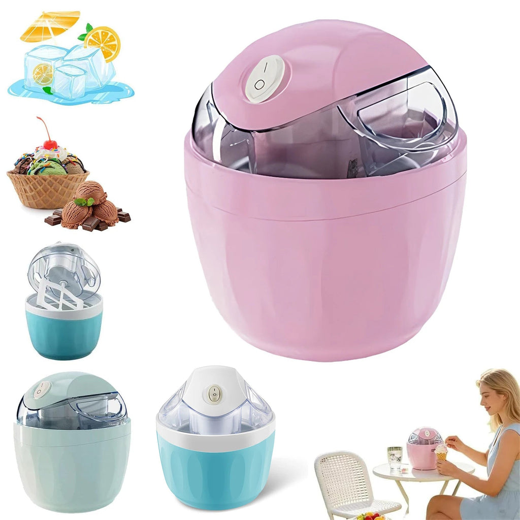 500ml Mini Electric Ice Cream Maker - One-Touch Personal Frozen Dessert Machine - Velvet Haven