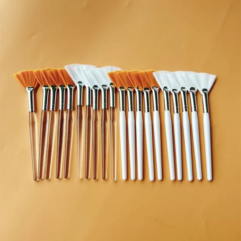 5/10pcs Fan Shape Foundation Makeup Brushes Multifunctional Facial Mask Brush Essential Oil Women Beauty Makeup Tools Brush - Velvet Haven