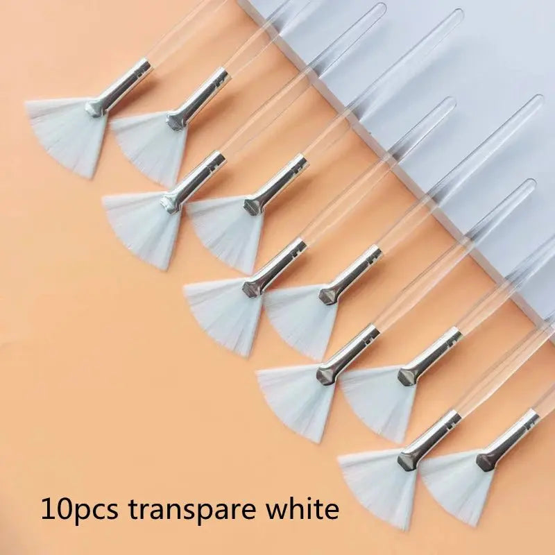 5/10pcs Fan Shape Foundation Makeup Brushes Multifunctional Facial Mask Brush Essential Oil Women Beauty Makeup Tools Brush - Velvet Haven