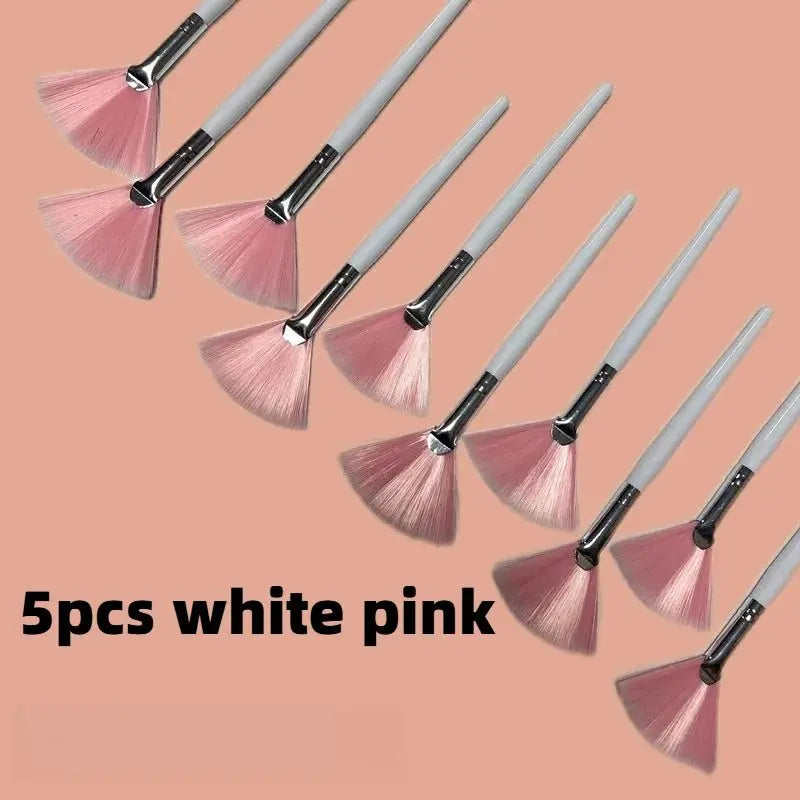 5/10pcs Fan Shape Foundation Makeup Brushes Multifunctional Facial Mask Brush Essential Oil Women Beauty Makeup Tools Brush - Velvet Haven