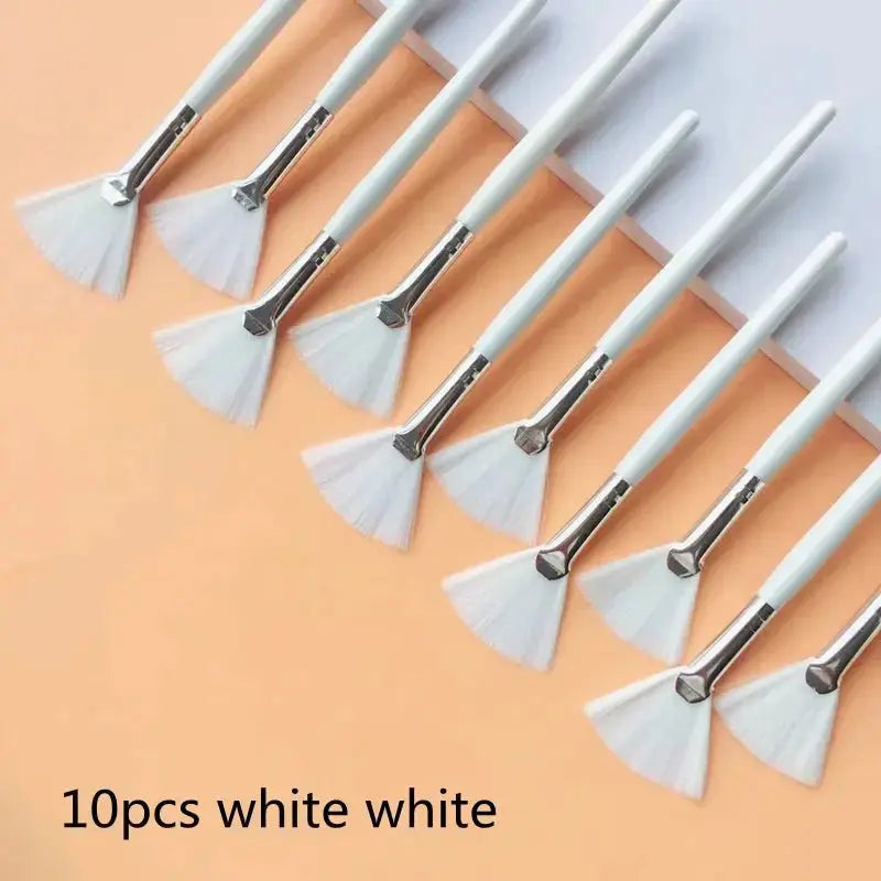 5/10pcs Fan Shape Foundation Makeup Brushes Multifunctional Facial Mask Brush Essential Oil Women Beauty Makeup Tools Brush - Velvet Haven