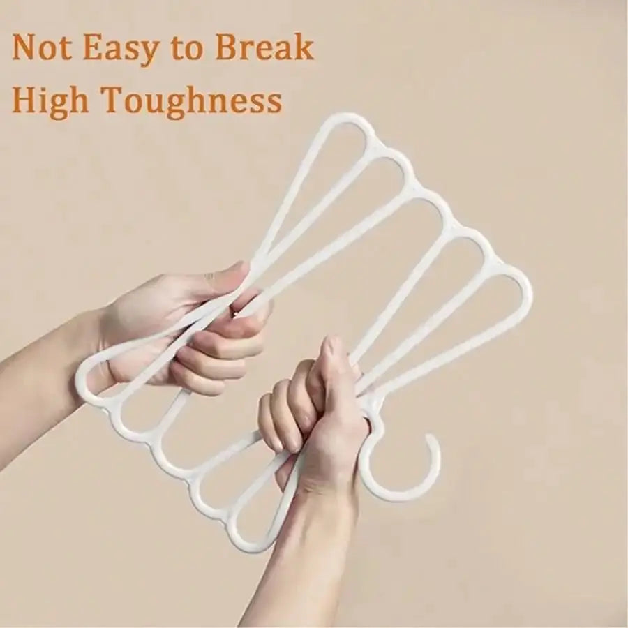 5/10pcs Home Use Space Saving Clothes Hanger,Multi-Function Closet Organizers And Storage,Non Slip Plastic Multi-Layer Clothing Rack,Suitable For Storing Pants Jeans Scarf Dorm Room Essentials For College Students - Velvet Haven