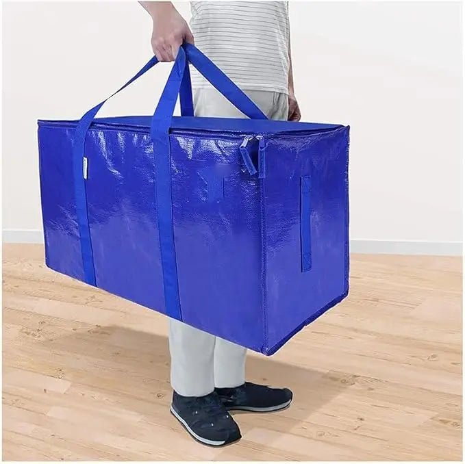 6 Pack Extra Large Moving Bags Heavy Duty with Zippers & Carrying Handles, Durable Storage Bags Moving Boxes for Closet Organize - Velvet Haven