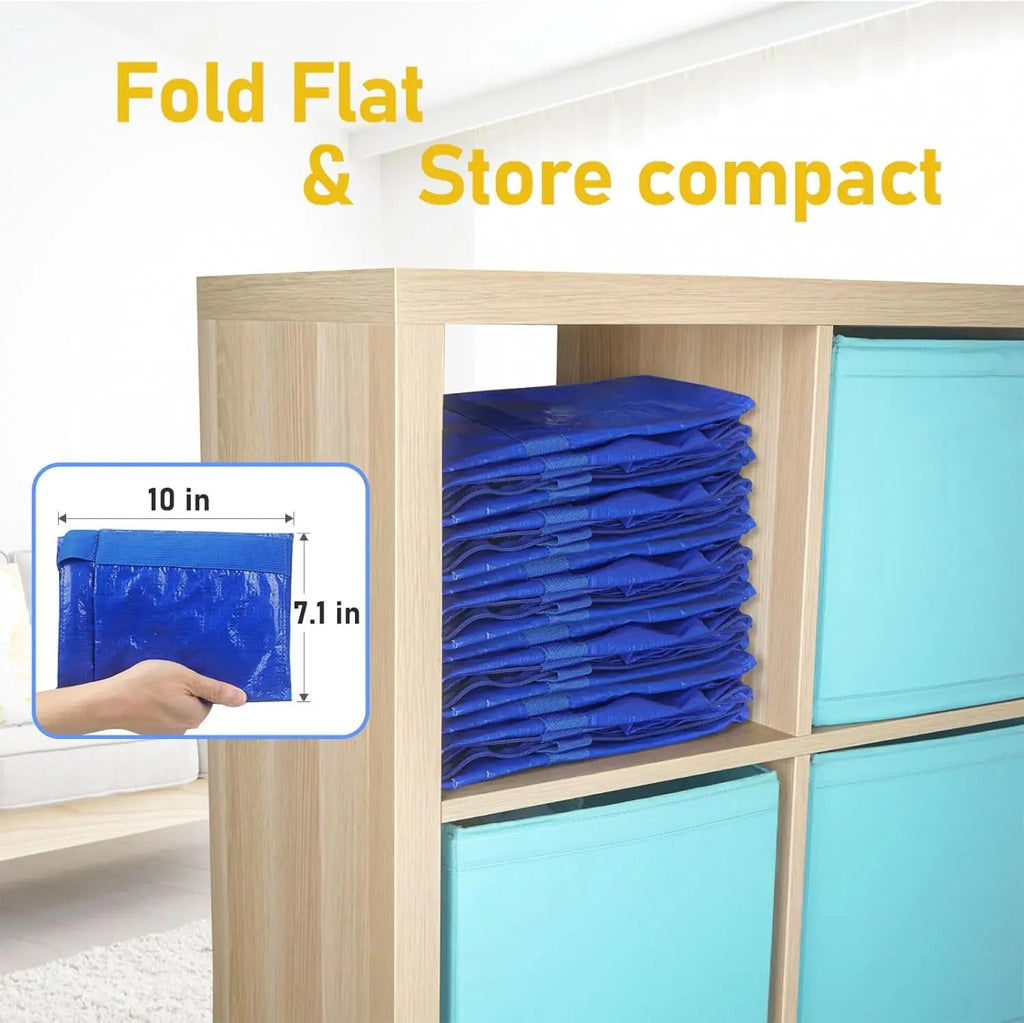 6 Pack Extra Large Moving Bags Heavy Duty with Zippers & Carrying Handles, Durable Storage Bags Moving Boxes for Closet Organize - Velvet Haven