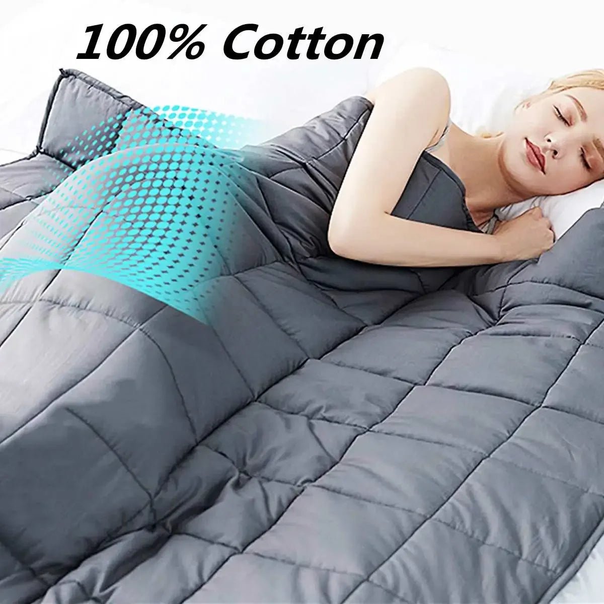 6 Size Weighted Blanket for Adult Blankets Decompression Sleep Aid Pressure Sleeping Blanket Heavy Blanket Throw Blanket Bed - Velvet Haven