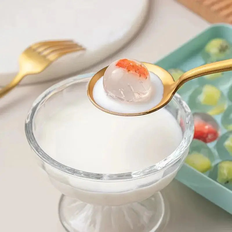 66/33 Ice Ball Mold - Whiskey Cocktail Round Ice Cube Maker with Lid, Perfect Hockey Ball Shape, BPA Free Mini Tray Kitchen Tool - Velvet Haven