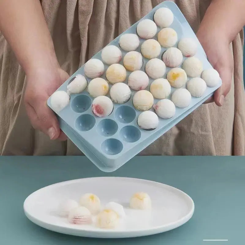 66/33 Ice Ball Mold - Whiskey Cocktail Round Ice Cube Maker with Lid, Perfect Hockey Ball Shape, BPA Free Mini Tray Kitchen Tool - Velvet Haven