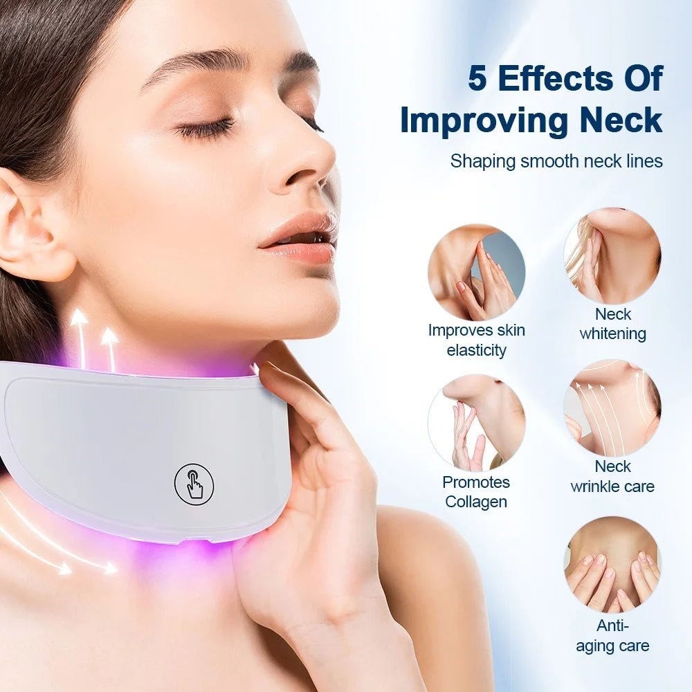 7 Colors Led Facial Mask With Neck Red Light Therapy Mask For Skin Tightening Lifting Anti-aging Bio-Light Beauty Whitening Home - Velvet Haven