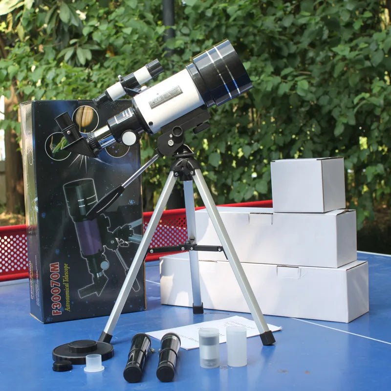70mm High-Magnification Refractor Telescope with Finder Scope for Stargazing - Velvet Haven