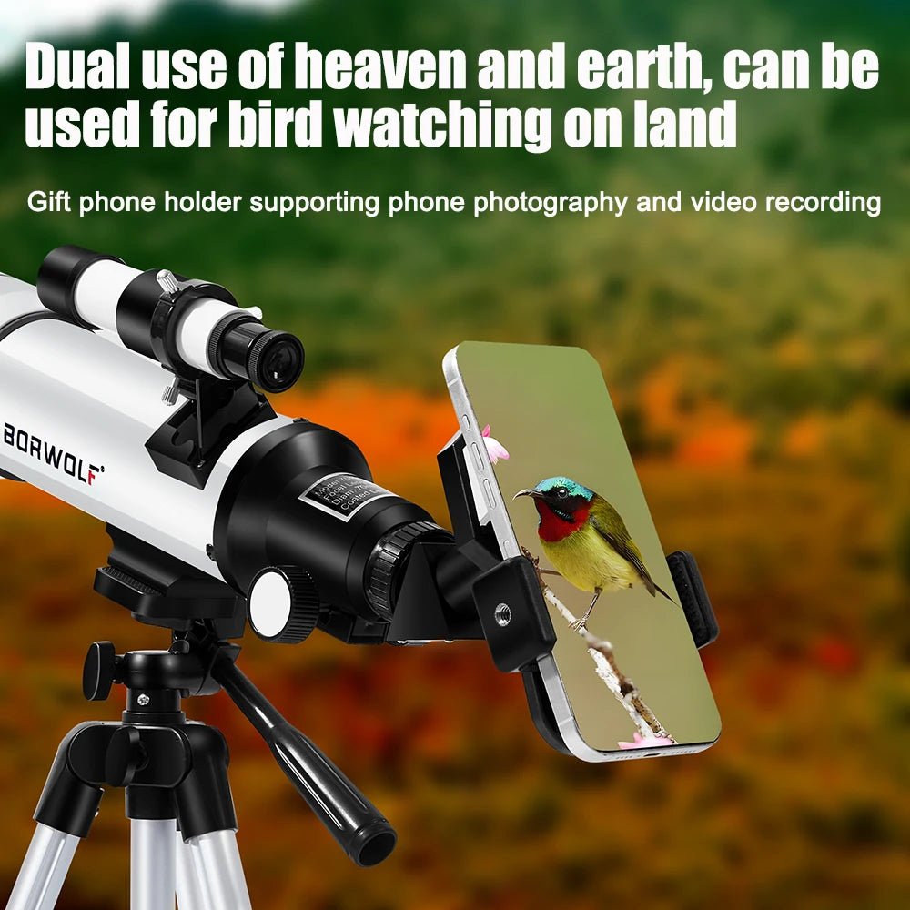 70mm Professional Refractor Telescope – Complete Stargazing Kit with Tripod & Phone Adapter - Velvet Haven