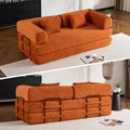 79-Inch Convertible Corduroy Sofa Bed, 5-in-1 Modular Floor Futon Couch - Velvet Haven