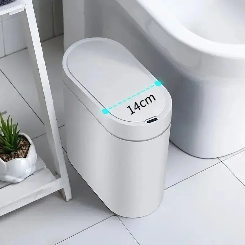 7L Automatic Bathroom Trash Can with Lid, Touchless Small Trash Can, Motion Sensor Waterproof Garbage Can for Kitchen, Bedroom - Velvet Haven