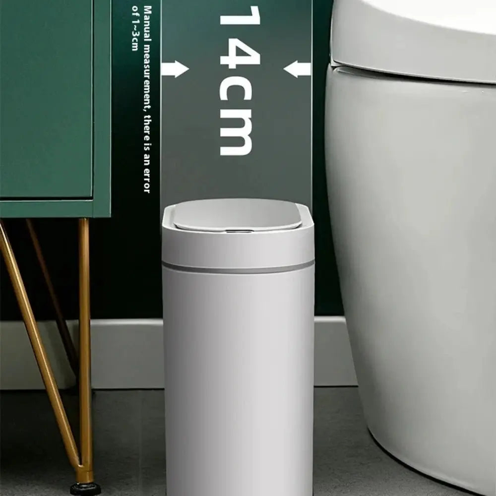 7L Automatic Bathroom Trash Can with Lid, Touchless Small Trash Can, Motion Sensor Waterproof Garbage Can for Kitchen, Bedroom - Velvet Haven