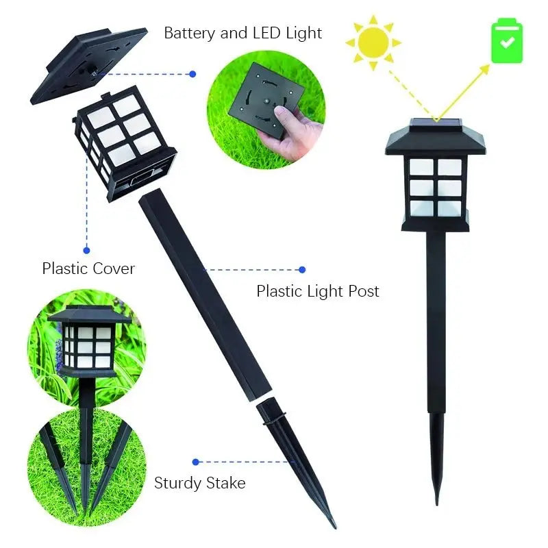 8 Pack Solar Pathway Garden Lights Outdoor Waterproof Landscape for Yard Patio Walkway Driveway Decor Solar Lawn Lamp Lighting - Velvet Haven