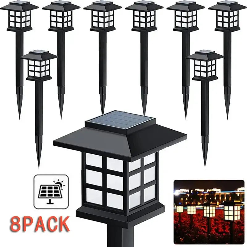8 Pack Solar Pathway Garden Lights Outdoor Waterproof Landscape for Yard Patio Walkway Driveway Decor Solar Lawn Lamp Lighting - Velvet Haven