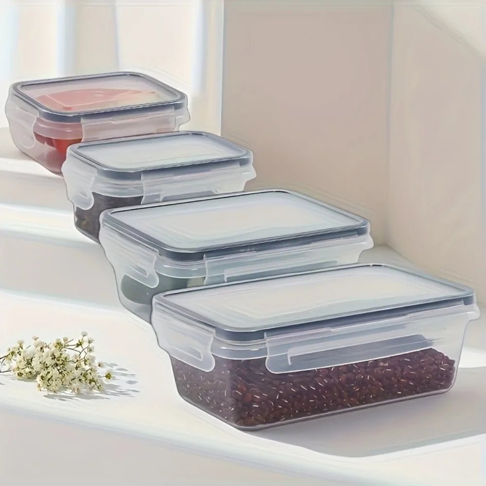 8-PC BPA-Free Airtight Food Containers with Locking Lids - Microwave/Freezer Safe PP Plastic Storage for Dry Goods/Fruit/Veggies - Velvet Haven