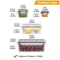8-PC BPA-Free Airtight Food Containers with Locking Lids - Microwave/Freezer Safe PP Plastic Storage for Dry Goods/Fruit/Veggies - Velvet Haven