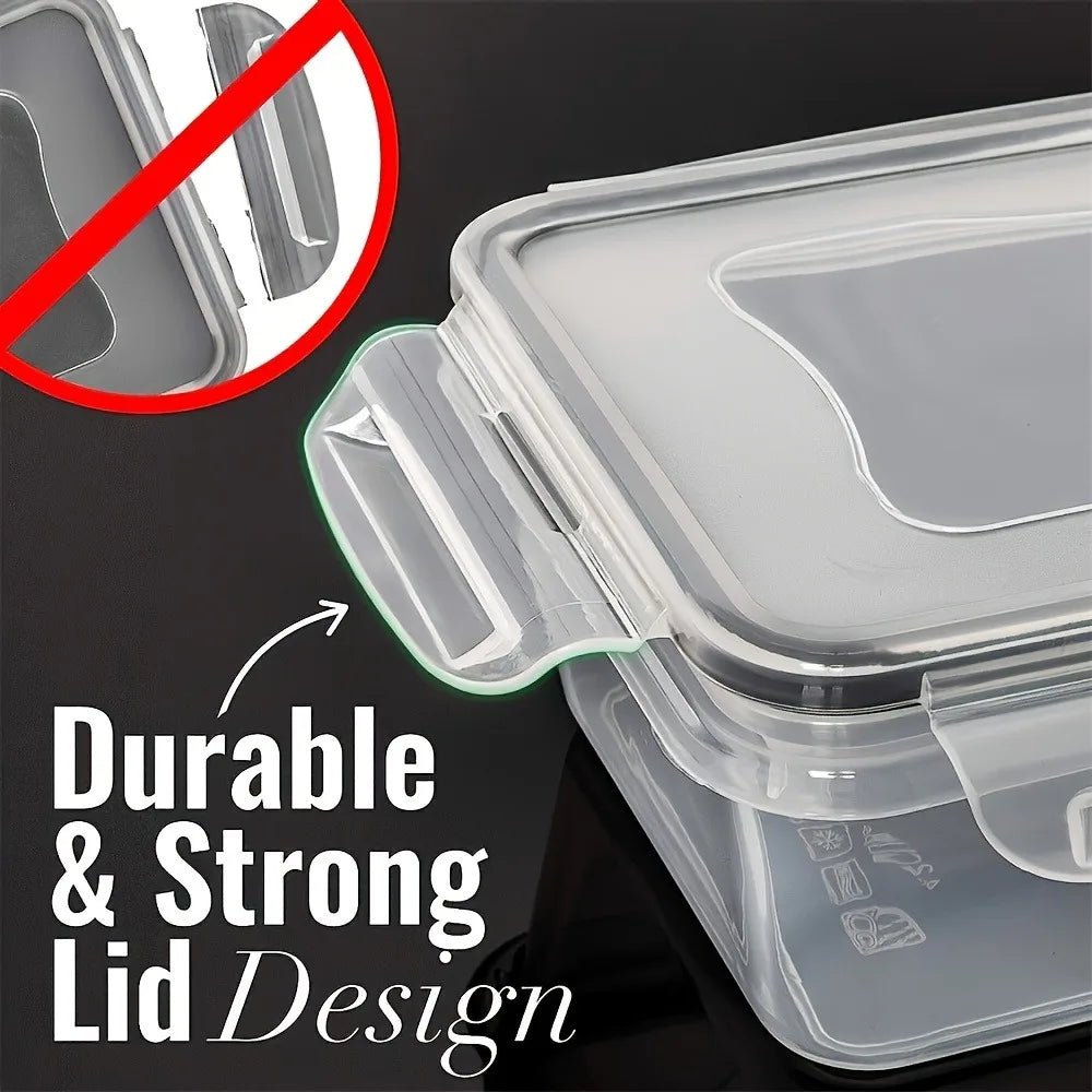 8-PC BPA-Free Airtight Food Containers with Locking Lids - Microwave/Freezer Safe PP Plastic Storage for Dry Goods/Fruit/Veggies - Velvet Haven