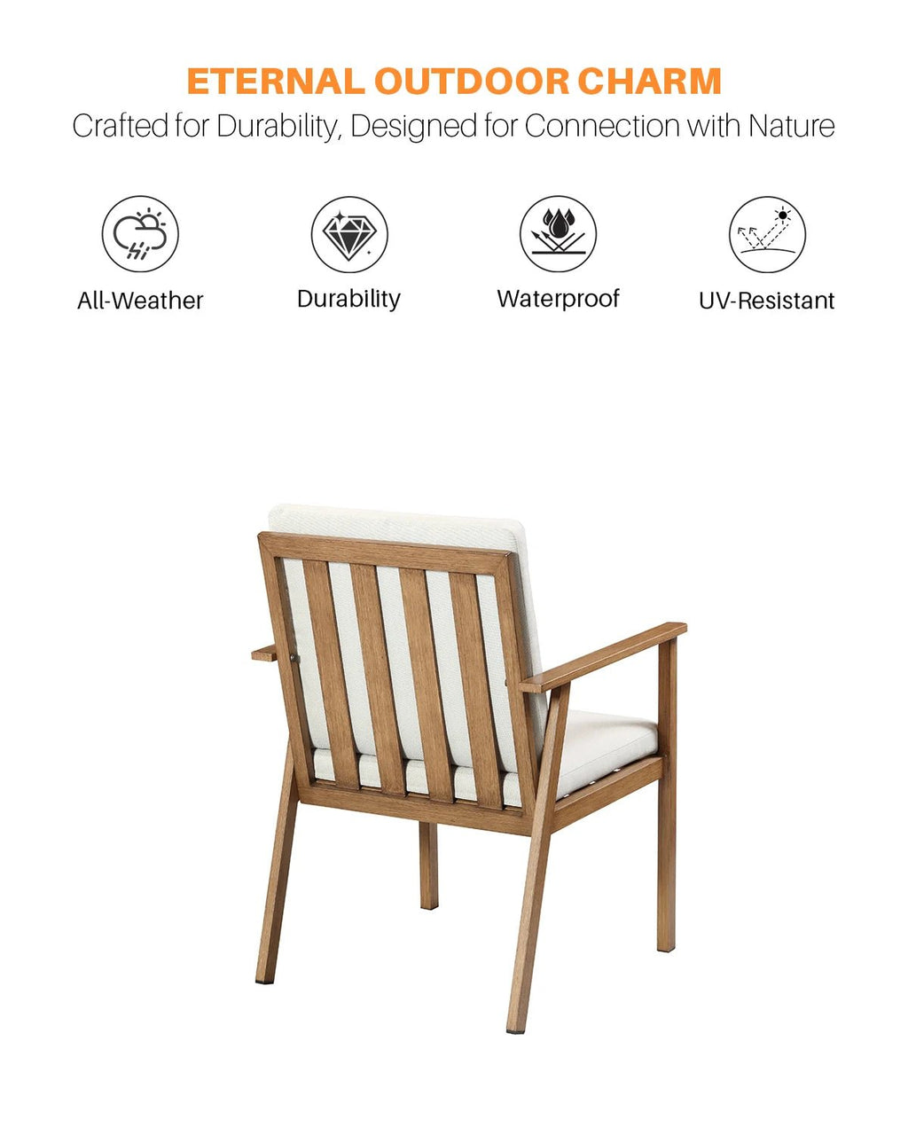 9-Piece Outdoor Aluminum Patio Dining Set for 8 with Umbrella Hole, Teak - Velvet Haven