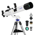 90mm Refractor Telescope Set for Adults & Beginners – Moon Viewing & Astrophotography - Velvet Haven