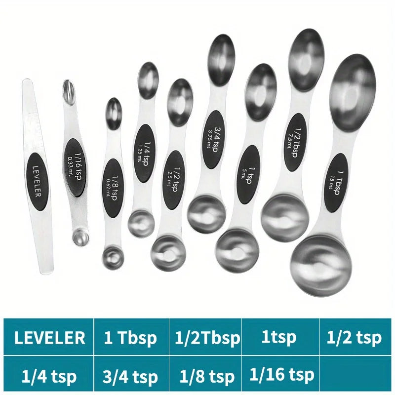 Stainless Steel Magnetic Double Headed Measuring Spoon
