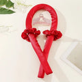 Hair Clip Heatless Curling Rod Headband No Heat Silk Curling Rod Curls with Hair Ties for Sleep in Overnight Valentine's Present