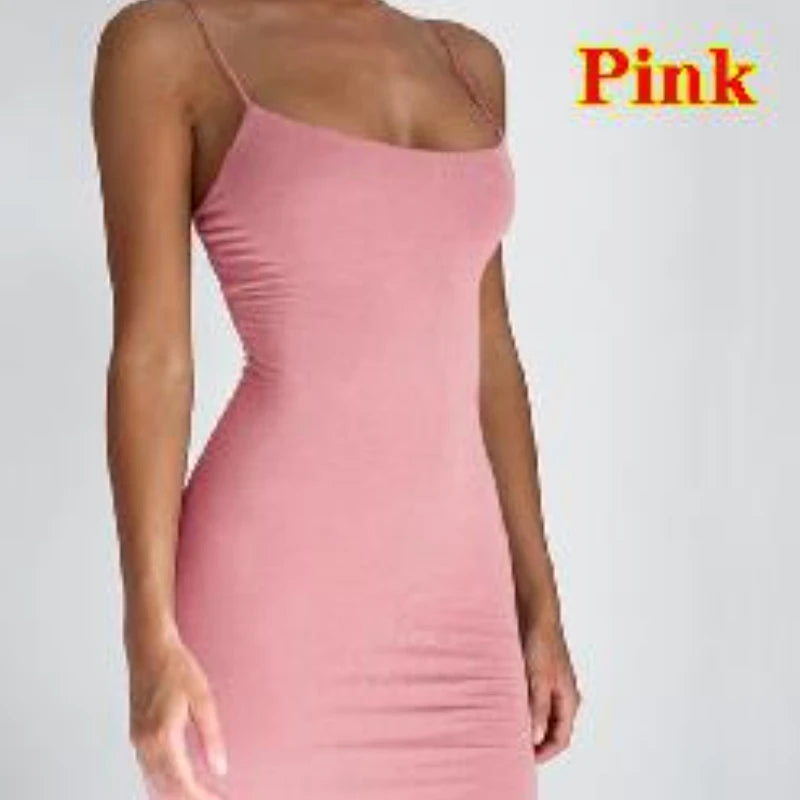Women’s Black Bodycon Mini Dress – Sleek Spaghetti Strap Design, Figure-Hugging Fit, Perfect for Summer Parties, Date Nights & Clubwear