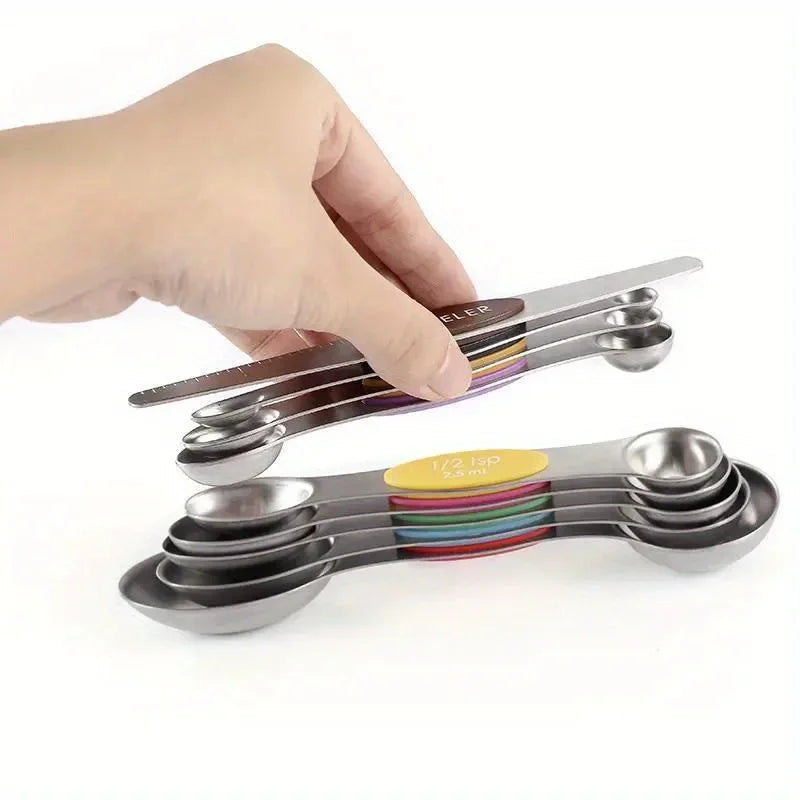 Stainless Steel Magnetic Double Headed Measuring Spoon